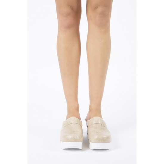 Airmax Sabo Terlik Vizon Mat Dokulu Desenli Tam Ortopedik