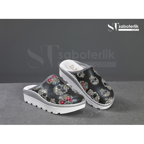 Traktör Taban Tam Ortopedik Sabo Terlik Kurukafa Desenli Traktör Taban Tam Ortopedik Sabo Terlik Kurukafa Desenli