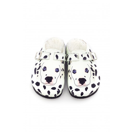 Ortopedik İçi Peluşlu Dalmaçyalı Mantar Sabo Terlik