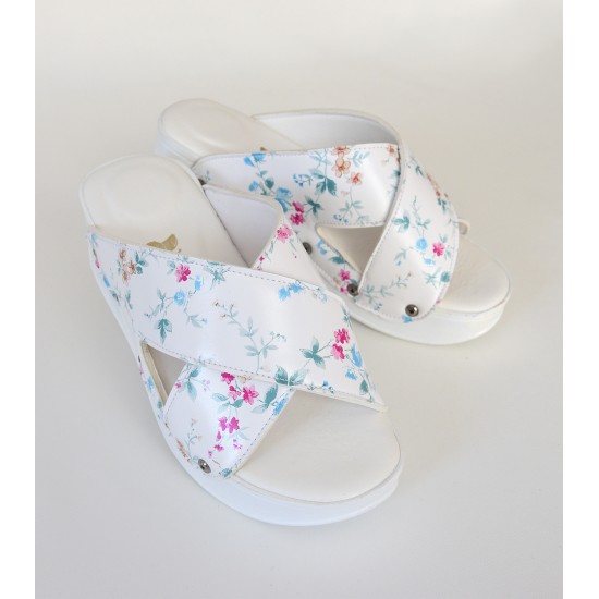 Hogi Yandan Açık Airmax Ortopedik Çiçekli| Sabo Terlik Dünyası