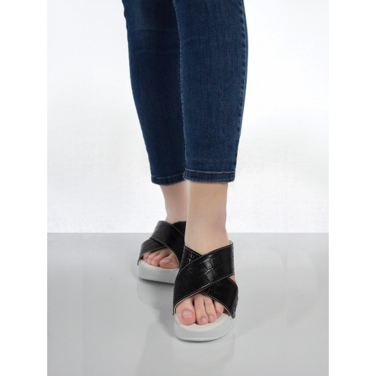 Hogi Yandan Açık Airmax Ortopedik Siyah | Sabo Terlik Dünyası