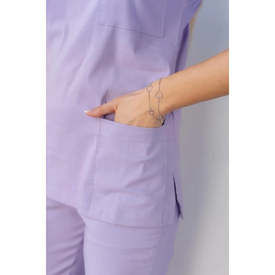 Lila Likralı Comfort Kumaş Cerrahi Takım Kadın Erkek Scrubs Üniforma Lila Likralı Comfort Kumaş Cerrahi Takım Kadın Erkek Scrubs Üniforma