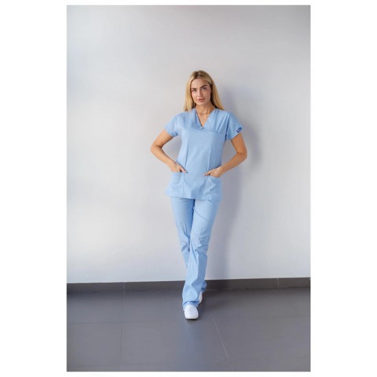 Mavi Likralı Comfort Kumaş Cerrahi Takım Alaskan Blue Scrubs Üniforma Mavi Likralı Comfort Kumaş Cerrahi Takım Alaskan Blue Scrubs Üniforma