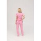 Pembe Likralı Comfort Kumaş Cerrahi Takım Kadın Erkek Scrubs Üniforma