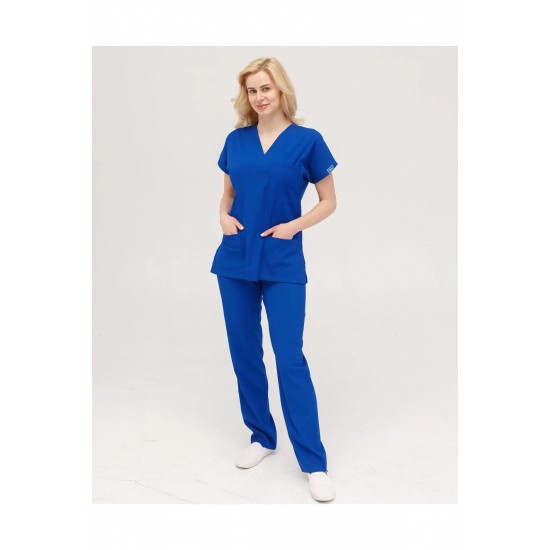 Saks Mavi Likralı Comfort Kumaş Cerrahi Takım Kadın Erkek Scrubs Üniforma Saks Mavi Likralı Comfort Kumaş Cerrahi Takım Kadın Erkek Scrubs Üniforma