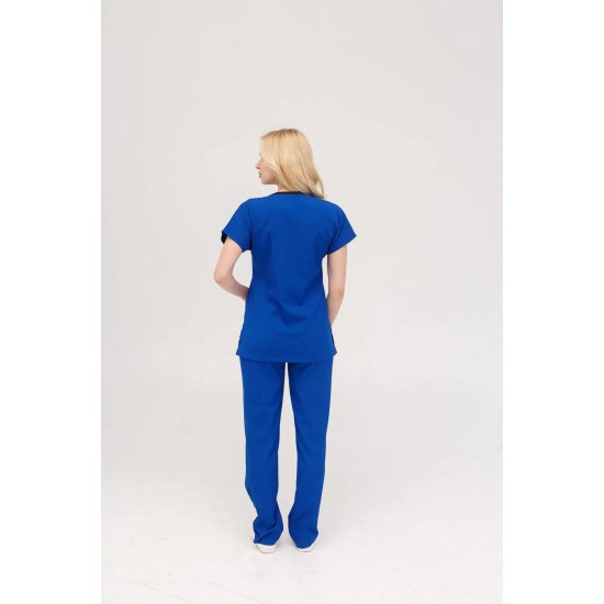 Saks Mavi Likralı Comfort Kumaş Cerrahi Takım Kadın Erkek Scrubs Üniforma Saks Mavi Likralı Comfort Kumaş Cerrahi Takım Kadın Erkek Scrubs Üniforma