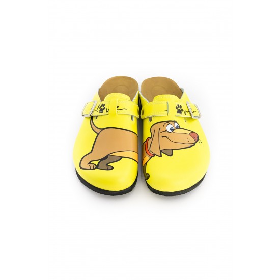 Ortopedik Sosis Köpek Desenli Mantar Sabo Terlik