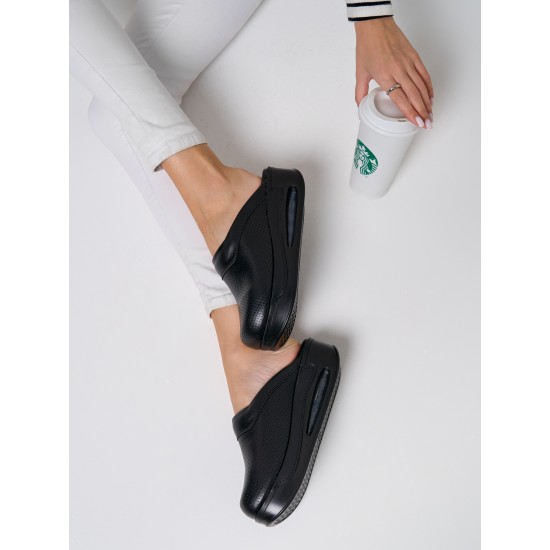 Siyah Airmax Kadın Sabo Terlik Tam Ortopedik  Siyah Airmax Kadın Sabo Terlik Tam Ortopedik