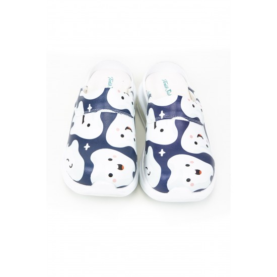 Supermax Diş Lacivert Desenli Tam Ortopedik Sabo Terlik Dünyası