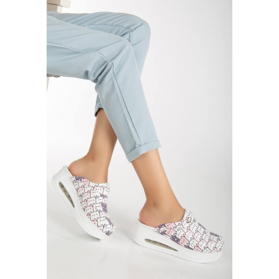 Airmax Yeni Kediler Desenli Tam Ortopedik Sabo Terlik 