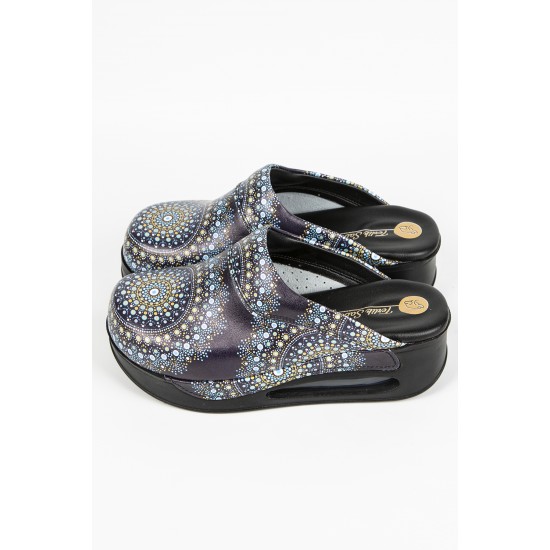 Lacivert Desen Airmax Sabo Terlik Tam Ortopedik