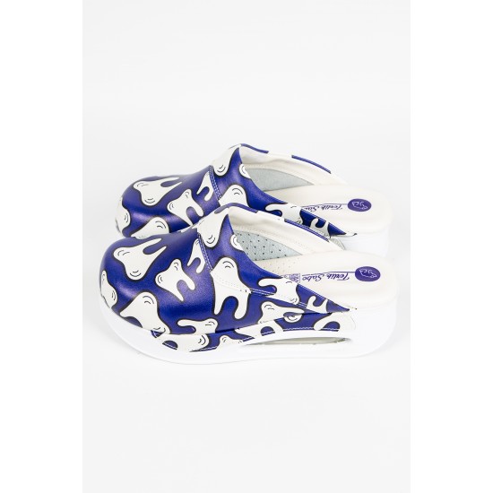 Lacivert Diş Desen Airmax Sabo Terlik Tam Ortopedik