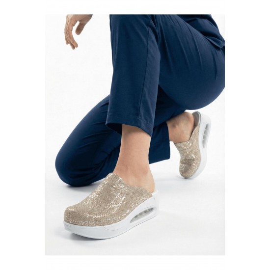 Airmax Gold Desenli Tam Ortopedik Sabo Terlik 