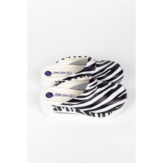 Siyah Zebra Desenli Siyah Air Taban Tam Ortopedik 5.5 cm Siyah Zebra Desenli Siyah Air Taban Tam Ortopedik 5.5 cm