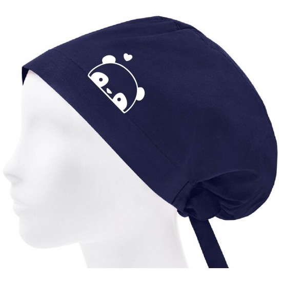 Şirin Panda Desenli Tesettür Bone, Doktor Bonesi, Hemşire Bonesi, Diş Doktoru Bonesi, Diş Hekimi Bonesi 