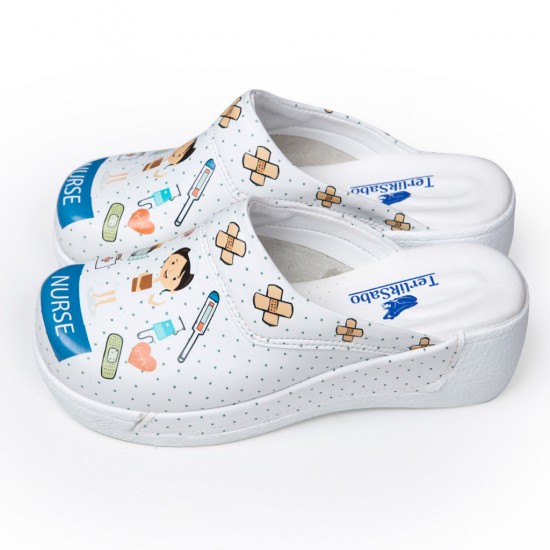 Ortopedik Hemşire Baskılı Sabo Terlik  